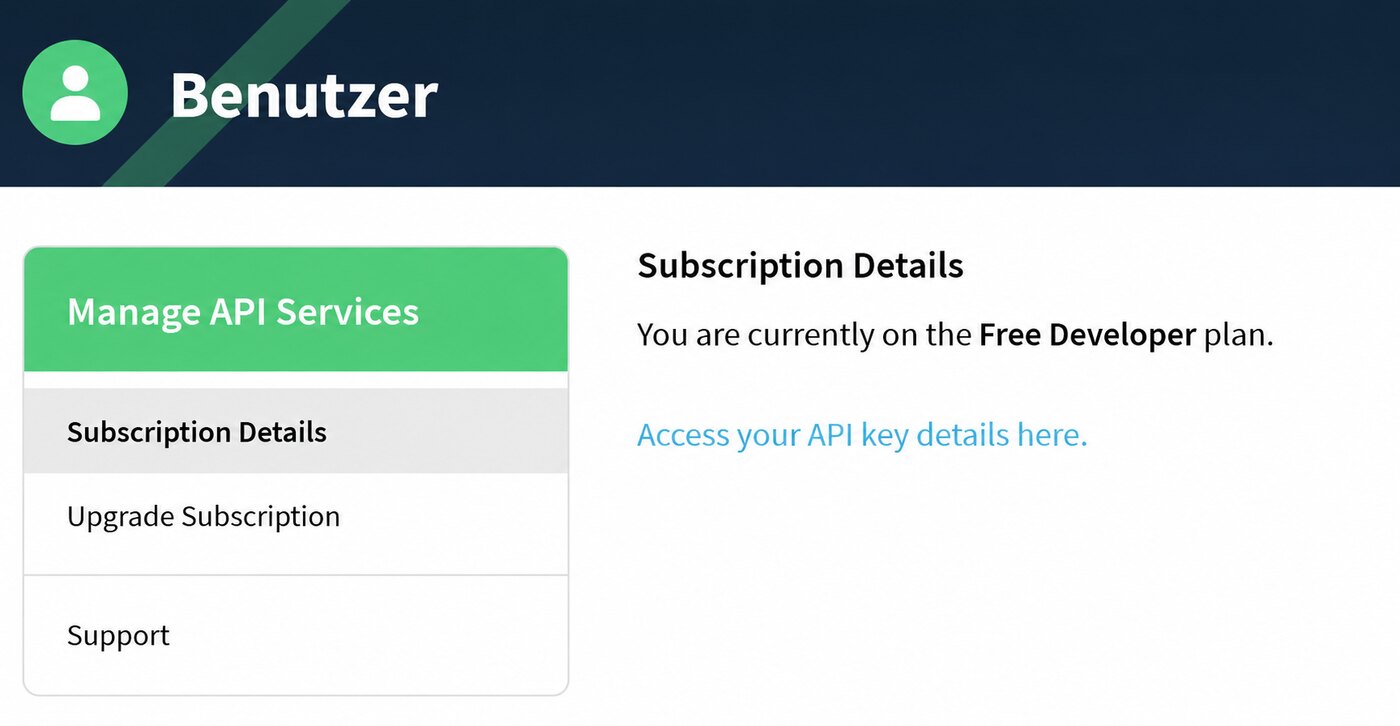 Confirmation of the free TMDB Developer Plan with the link to API credentials